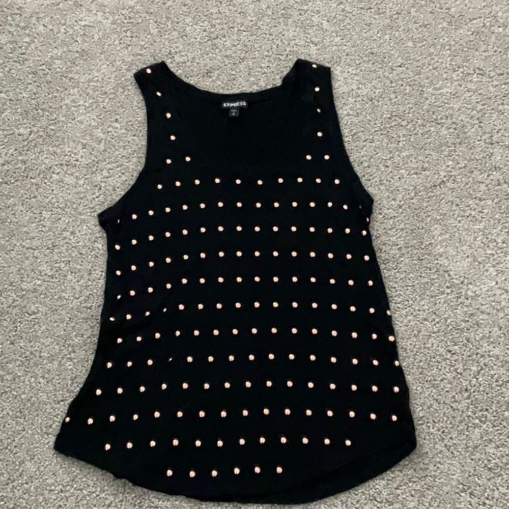 Chaps Black Studded Women's Tank Top